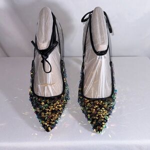 I.N.C. International Concepts Womens Sandaze Ankle-Tie Pointed Pumps
